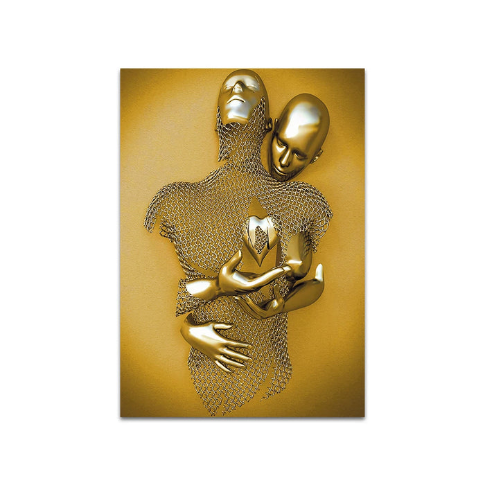 Modern Metal Figure Statue Art Canvas Painting Romantic Abstract Posters and Prints Wall Pictures for Living Room Home Decor