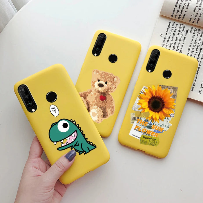 Cartoon Cute Case For Huawei P30 Lite Pro 2020 Cover Soft Silicone Protector Coque For Huawei P30lite MAR-LX1M P30Pro Phone Case