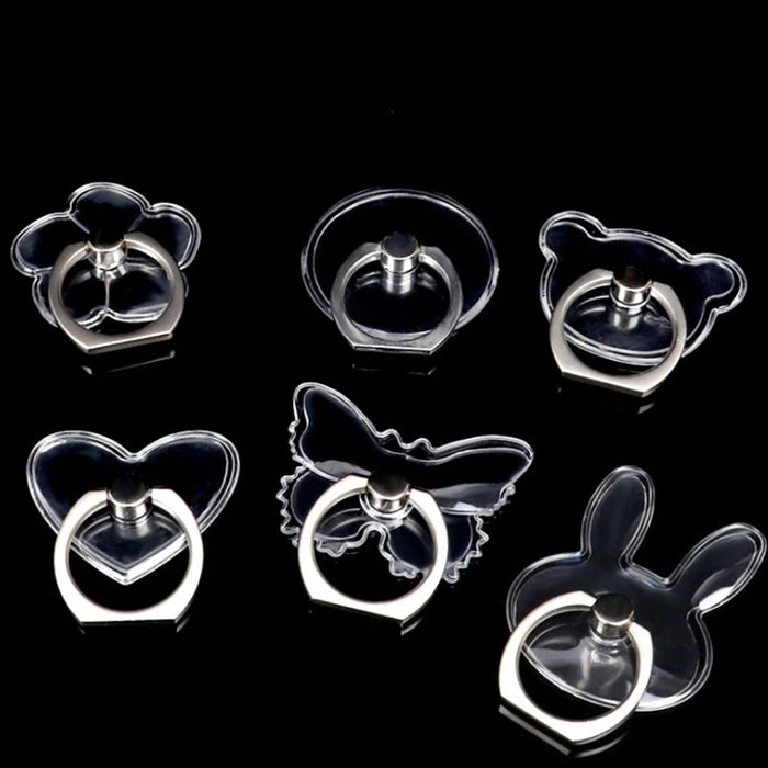 Universal Mobile Phone Holder Stand Finger Ring Magnetic For cute Cell Smart Phone Transparent holder