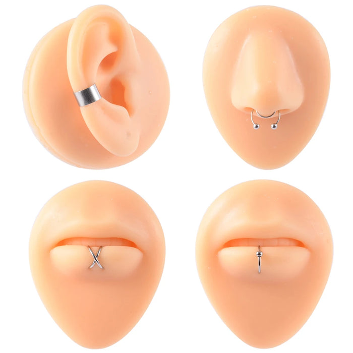 1PC Surgical Steel Clip On Earrings Ear Helix Cartilage Conch Cuff  Adjustable Size Nose Hoop Non Pierce Lip Ring Fake Jewelry