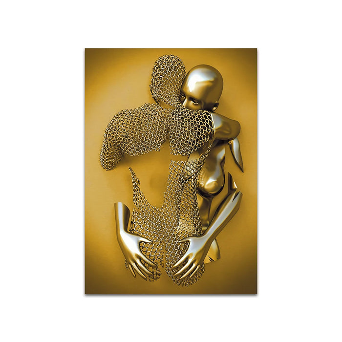 Modern Metal Figure Statue Art Canvas Painting Romantic Abstract Posters and Prints Wall Pictures for Living Room Home Decor