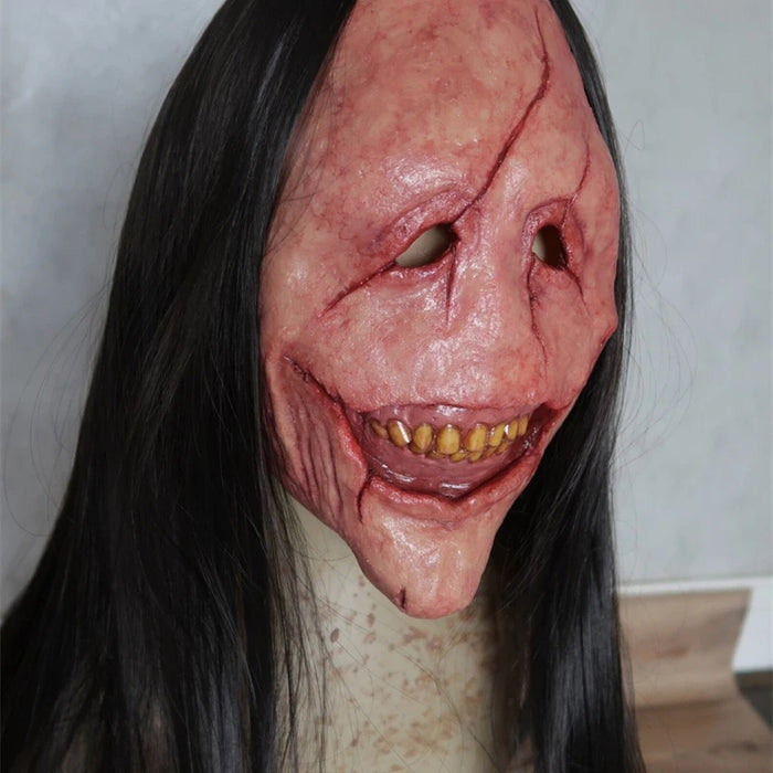 Halloween Mask Horror Multifunction Fine Craftsmanship Smooth Craftsmanship Add Festive Joy Horror Long Hair Mask Mask Latex