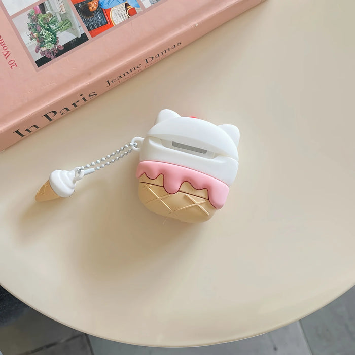 For Airpods Pro 2 Case,Hello Kitty Ice Cream Style For Airpods 3 Case,Soft Silicone Earphone Cover For Airpods Pro