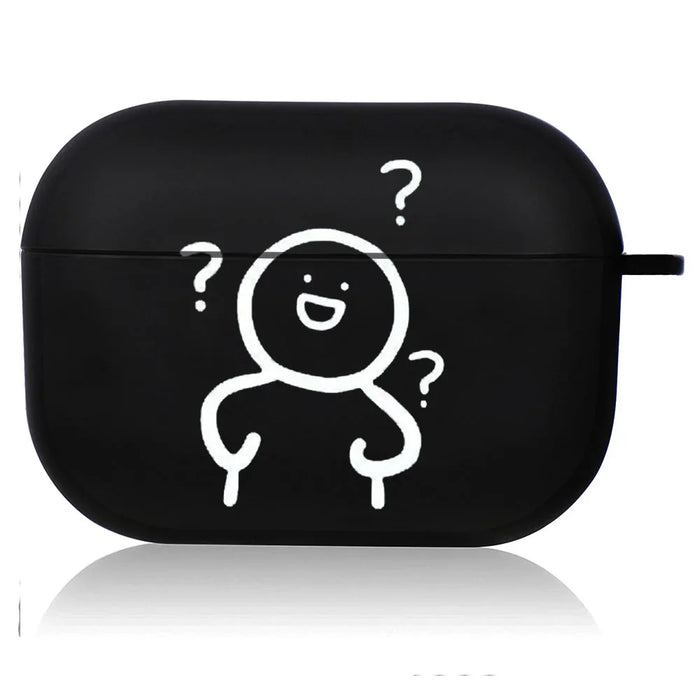 Creative Line Cute Black Airpod Cases Air Pro 3 for Airpods Pro 2 3rd Pods Gen Airpord Cover Cute Cartoon Simple Line Art Case