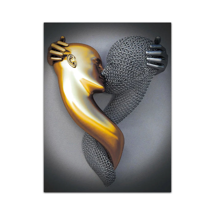 Modern Metal Figure Statue Art Canvas Painting Romantic Abstract Posters and Prints Wall Pictures for Living Room Home Decor