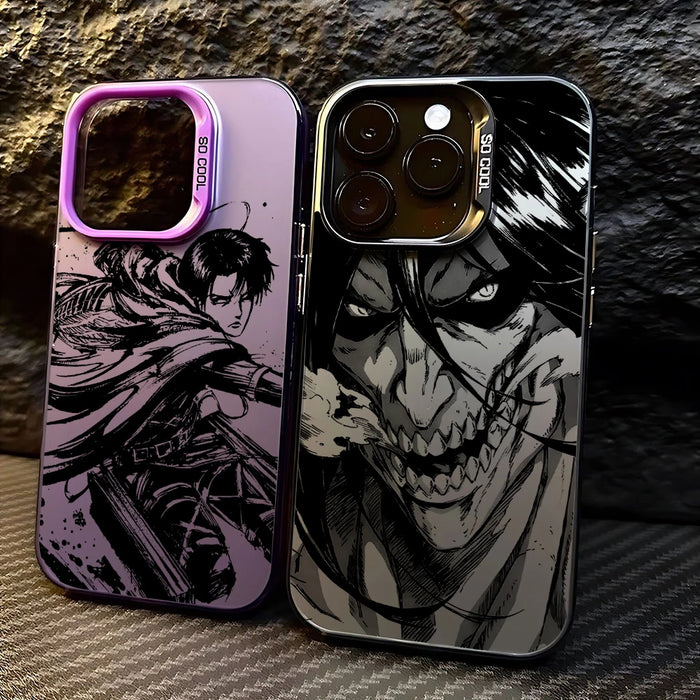 Hot Anime Attack On Titan New Phone Case For iPhone 15 14 13 Pro Max Candy Matte Shockproof Back Cover