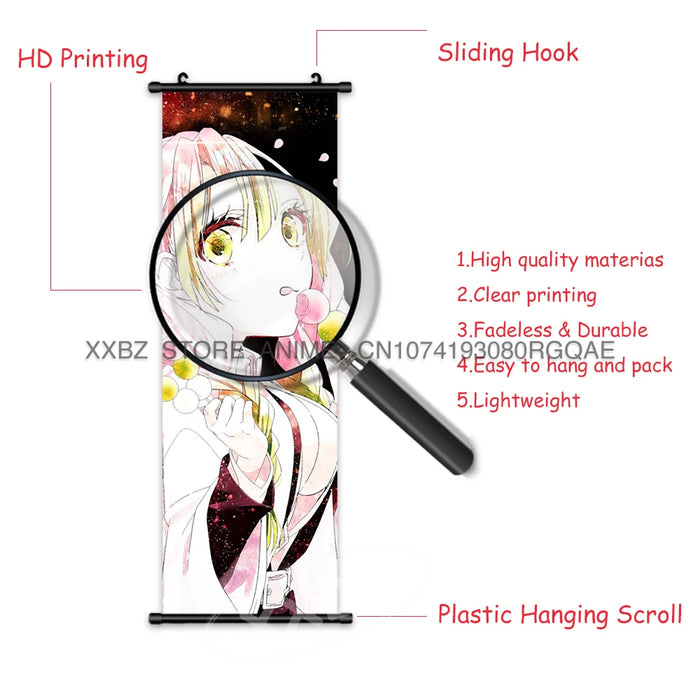 Demon Slayer Scrolls Picture Himejima Gyoumei Wall Art  Tomioka Giyuu Home Decor Rengoku Kyoujurou Hanging Painting Anime Poster