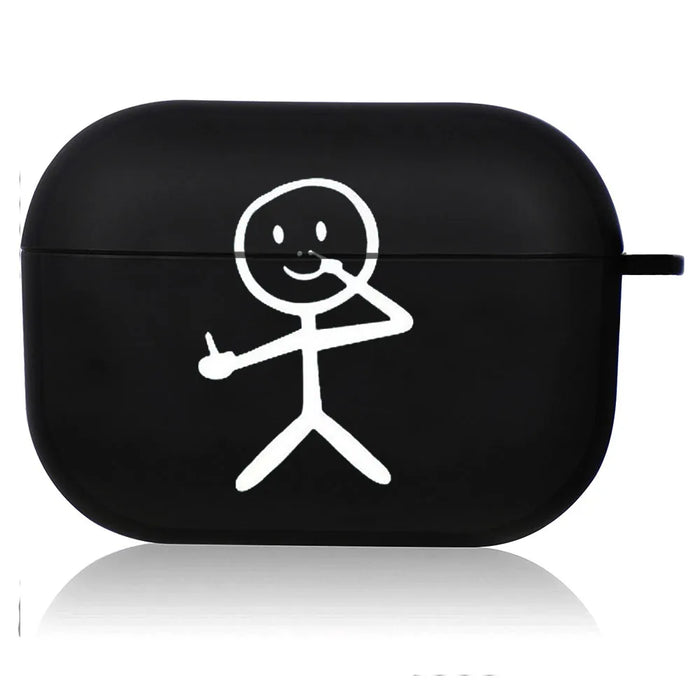 Creative Line Cute Black Airpod Cases Air Pro 3 for Airpods Pro 2 3rd Pods Gen Airpord Cover Cute Cartoon Simple Line Art Case