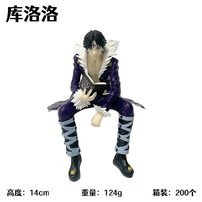 13.5CM Anime HUNTER×HUNTER Hisoka Noodle Press Killua Zoldyck GON·FREECSS Sitting Model Toy Gift Collection Action Figure PVC