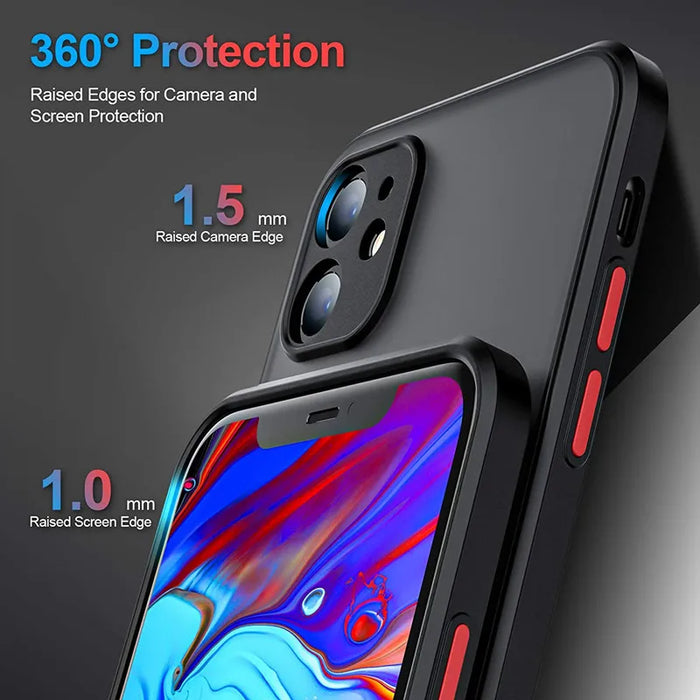 Luxury Matte Clear Square TPU Funda Cases On For iPhone 15 16 14 13 12 11 Pro Max Mini XS X 8 Plus SE Fundas IPHON Hard PC Cover