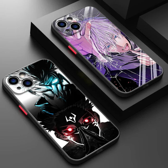 Anime Comics Jujutsu Kaisen Art Frosted Translucent For Apple iPhone 15 14 13 12  Pro Max  Cover