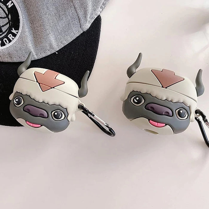 3D Cute Cartoon Big Black Bull Silicone Case For Airpods Pro Wireless Earphone Box Cover For Apple Airpods 1/2 Coque