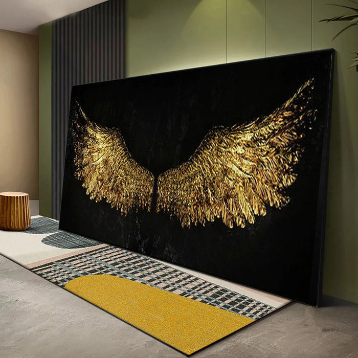 Abstract Canvas Paintings Angel Wings Golden Wall Art Canvas Posters And Prints Wing Pictures For Living Room Home Decor Cuadros