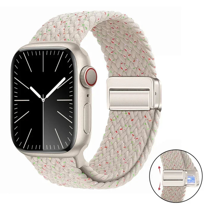 Woven nylon strap For Apple Watch 10 42mm 46mm Ultra 2 49mm 9 8 7 45mm 41mm breathable bracelet For iwatch 6 5 4 3 SE 44mm 40mm