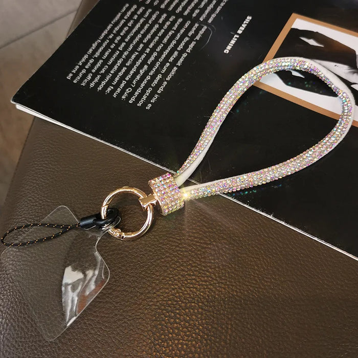 New Mobile Phone Lanyard Wrist Chain Luxury Rhinestone Hanging Chain High-end Short Rhinestone-encrusted Bracelet Anti-lost