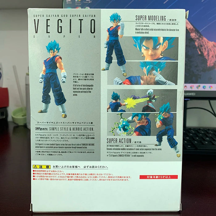 SHF Dragon Ball Super Saiyan Vegito Action Figure God Anime DragonBall Gokou Figurine Toy Christmas Gift Collection