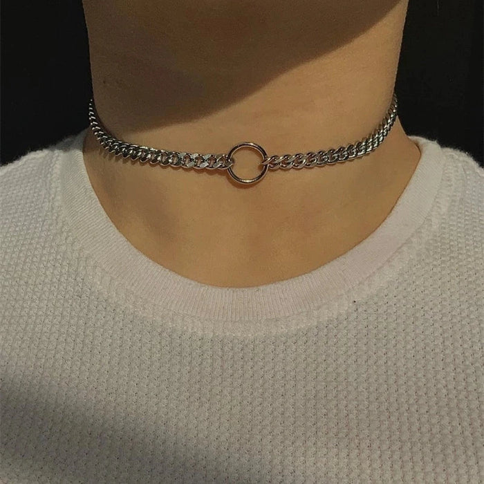 Goth Choker Ring Dagger Necklace Cosplay Grunge Gothic Punk Classical Dark Girl Gift Jewelry Alternative Minimalist Collar