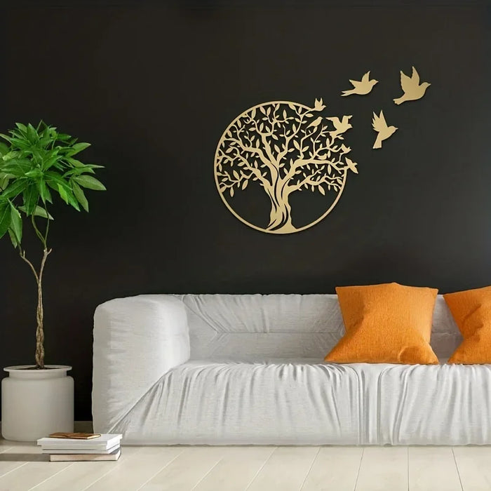 Metal Crafts Home Decoration Art Tree of Life Outdoor Courtyard Wall Hanging Decoration Logo Anniversary Gift Home Decoration