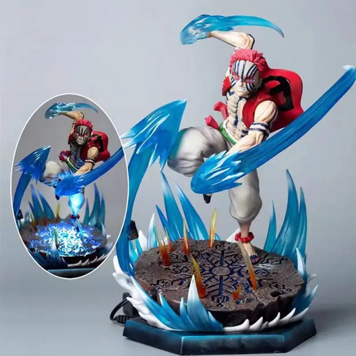 Akaza Hakuji Figure Decoration GK Demon Slayer Akaza Action Figure Twelve Kizuki Model PVC Collectible Ornament Toy