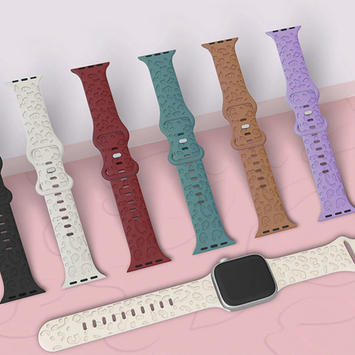 Strap For Apple Watch Band 45mm 44mm 46mm 42mm 41mm 40mm 49mm Engraved correa bracelet iwatch series ultra 2 9 10 7 se 3 6 8 5 4