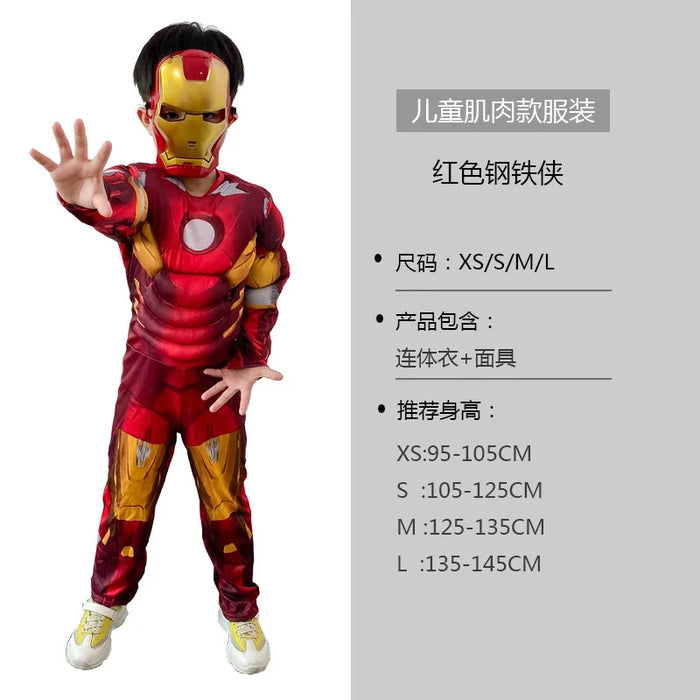 New Anime Periphery Children Cosplay Avengers Movies Hot Halloween Costume Iron Man Christmas Kids Birthday Gift With lighting