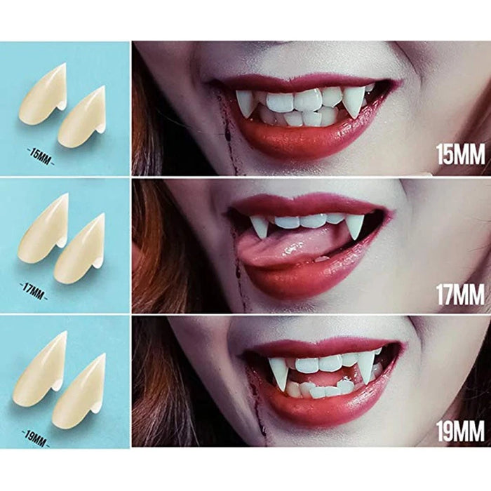 Adult Kids Halloween Party Costume Horrific Dress Vampire False Teeth Fangs Dentures Cosplay Photo Props Favors DIY Decorations