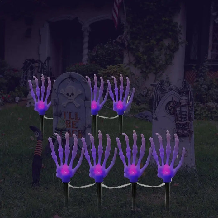 2024 Halloween Garden Lights Skeleton Hand Solar Powered Scary Halloween Decorations Outdoor Waterproof Yard Ornament For Home