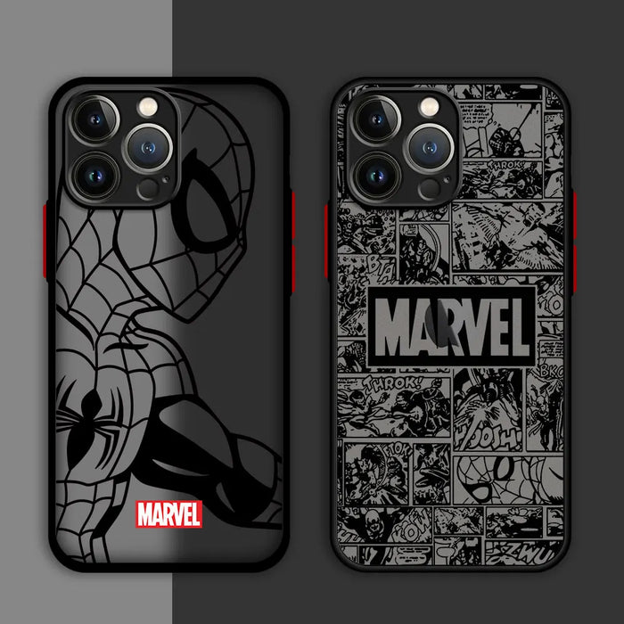 Case for Apple iPhone 12 Mini 14 Pro Max 15 Pro 13 15 Pro TPU Marvel Spiderman Ironman Soft Cover