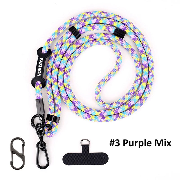 8 mm Thick Cell Phone Lanyard Adjustable Phone Necklace Mobile Phone Strap Crossbody