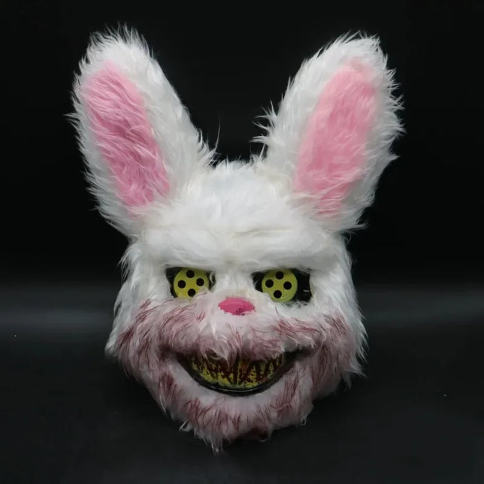 Halloween Led Bloody Plush Bunny Mask Ghost Festival Mask Realistic Bloody Bear Headgear Performance Prop Halloween Horror Mask