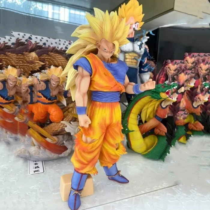 New 32cm Dragon Ball Z Goku action Figure Ssj3 Dbz Super Saiyan 3 Anime Figures Pvc Statue Action Figurine Models Halloween Gift Toys