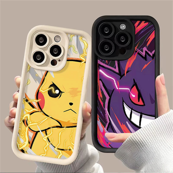 Pokemon Soft Liquid Silicone Phone Case for iPhone 14 15 Pro Max 13 12 11 X XS XR 7 8 Plus SE 2020 Luxury Pokemon Matte Shockproof Cover