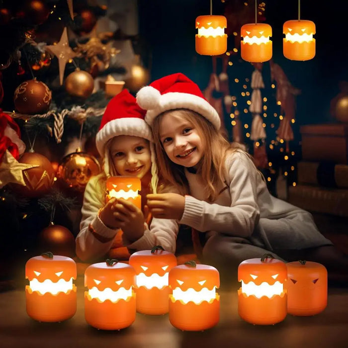 Jack O Lantern Lightweight Foldable Pumpkin Night Light Portable Halloween Decorations 360 Degree Beam Angle Pumpkin Decorations