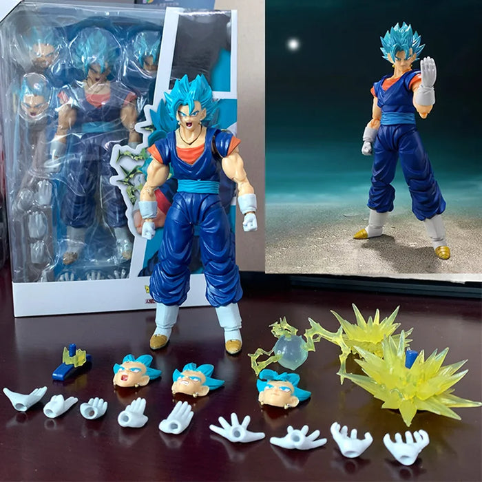 SHF Dragon Ball Super Saiyan Vegito Action Figure God Anime DragonBall Gokou Figurine Toy Christmas Gift Collection