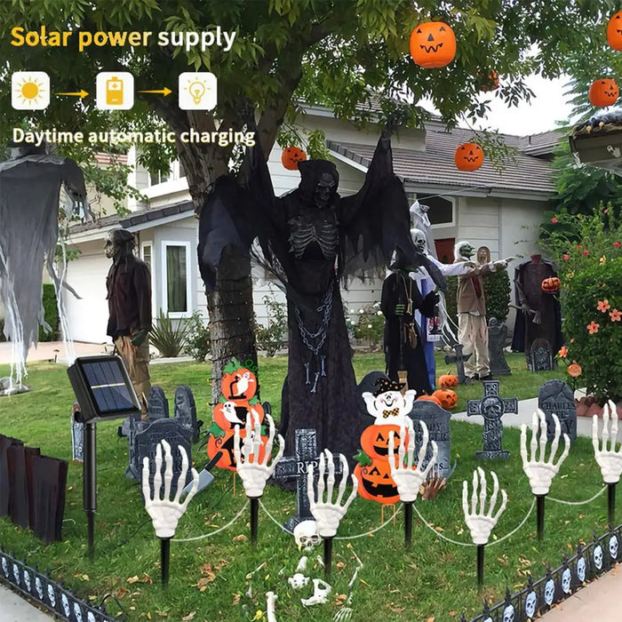 2024 Halloween Garden Lights Skeleton Hand Solar Powered Scary Halloween Decorations Outdoor Waterproof Yard Ornament For Home