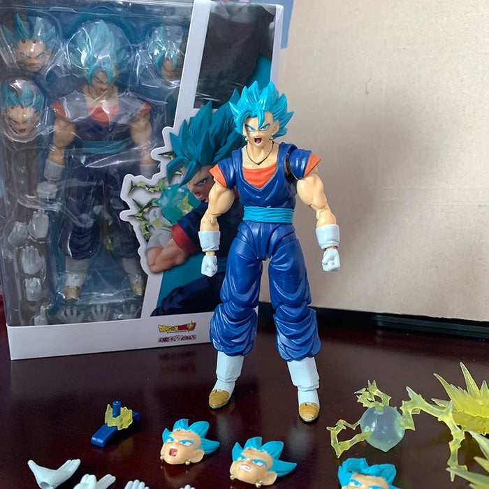 SHF Dragon Ball Super Saiyan Vegito Action Figure God Anime DragonBall Gokou Figurine Toy Christmas Gift Collection