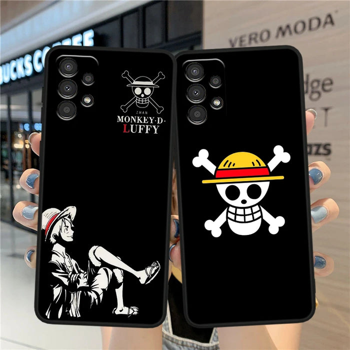 One Piece Luffy For Samsung A90 A80 A70S A60 A50S A40 A30S A20E A20S A10S Silicone Black Phone Case