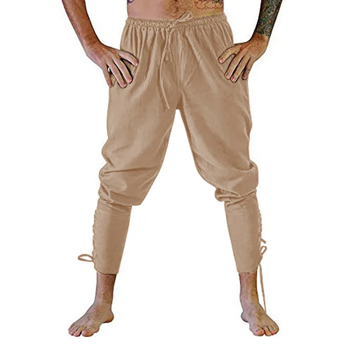 Medieval Pants Viking Pirate Costume For Men Women Pirate Trousers Lace Up Renaissance Pants  Brown Black Plus Size Halloween