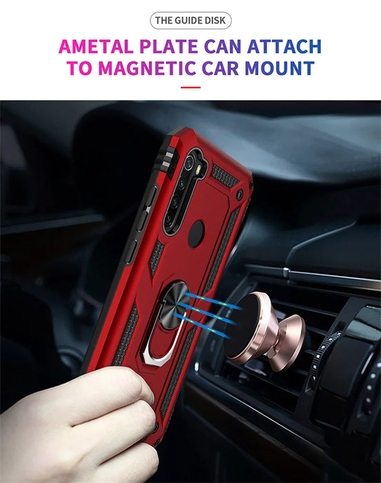 For Xiaomi Redmi Note 8T 7 8 Pro Case Luxury Armor Shockproof Phone Case For Redmi 7 8 7A 8A Car Magnetic Ring Holder Back Cover