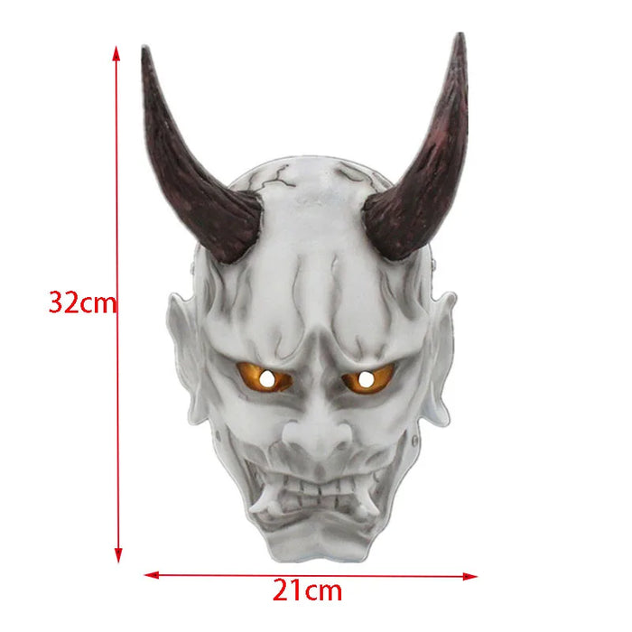 High Quality Prajna Resin Mask Horror Halloween Full Face Sharp Fangs Ghost Head Movie Mask Collection Easter Cosplay Party Prop