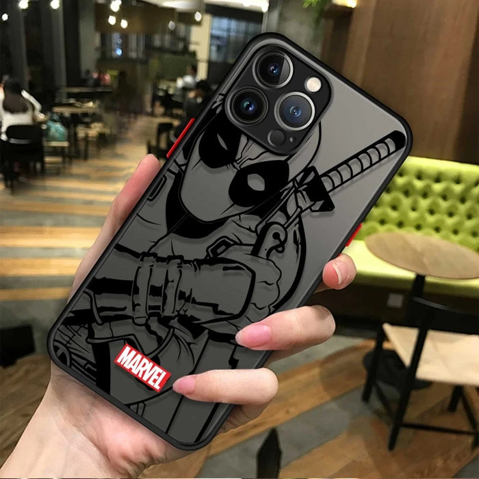 Phone Case For Apple iPhone 13 14 16 Pro 15 Pro Max 16 Plus Clear Marvel Groot Spider Iron Man Studio