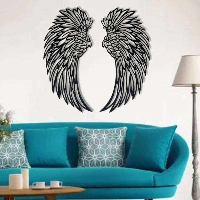 Black Angel Wings Luminous wings wall hangings, iron arts and crafts decoration