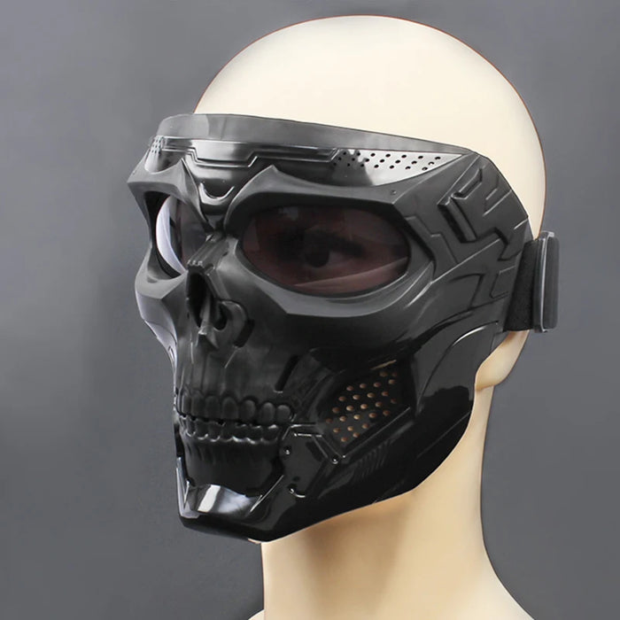 Cycling Colored Goggle Motorcycle Skull Skeleton Mask Windproof Full Face Mask Paintball Game Tactical Protection Helmet Mask