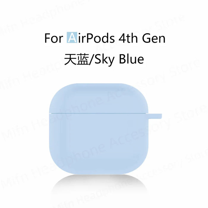 for new airpods 4 case apple earphone case Liquid Silicone Protective Case for airpods 4 Wireless Bluetooth Earphone Case Cover