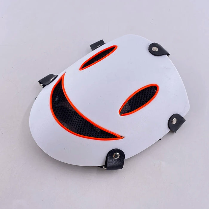 Japanese Anime Cosplay Mask, High Rise Invasion, Tenkuu Shinpan, White PVC Masks, LED Light Up Mask, Props, Fashion