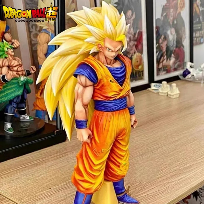 New 32cm Dragon Ball Z Goku action Figure Ssj3 Dbz Super Saiyan 3 Anime Figures Pvc Statue Action Figurine Models Halloween Gift Toys