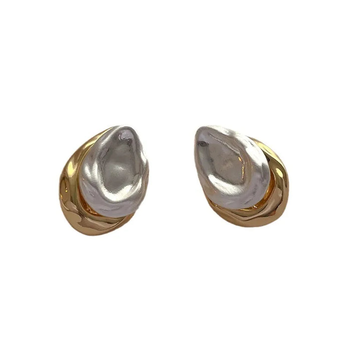 Bilandi Fashion Jewelry Back With Front Metal Splicing Stud Earrings For Women Female Party Gift