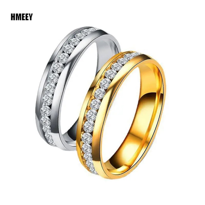 HMEEY New Minimalist Thin Rings for Women Wedding Brilliant Cubic Zircon High Quality Versatile Female Finger Ring Jewelry