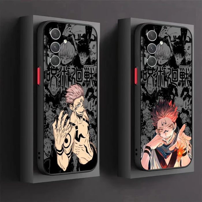 Anime Jujutsu Kaisen Cartoon Frosted Translucent For Samsung Note 20 A35 A03 A54 A31 A22 A34 A14 A24 A04 A55 5G Back Phone Case