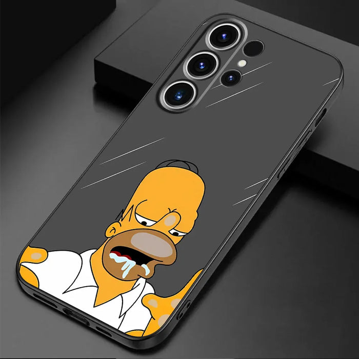 TPU Soft Phone Case for Samsung Galaxy S20 S21 FE S21 5G S22 Plus S24 Ultra S23 Ultra S23 Cases Disney Funny Simpsons Cover